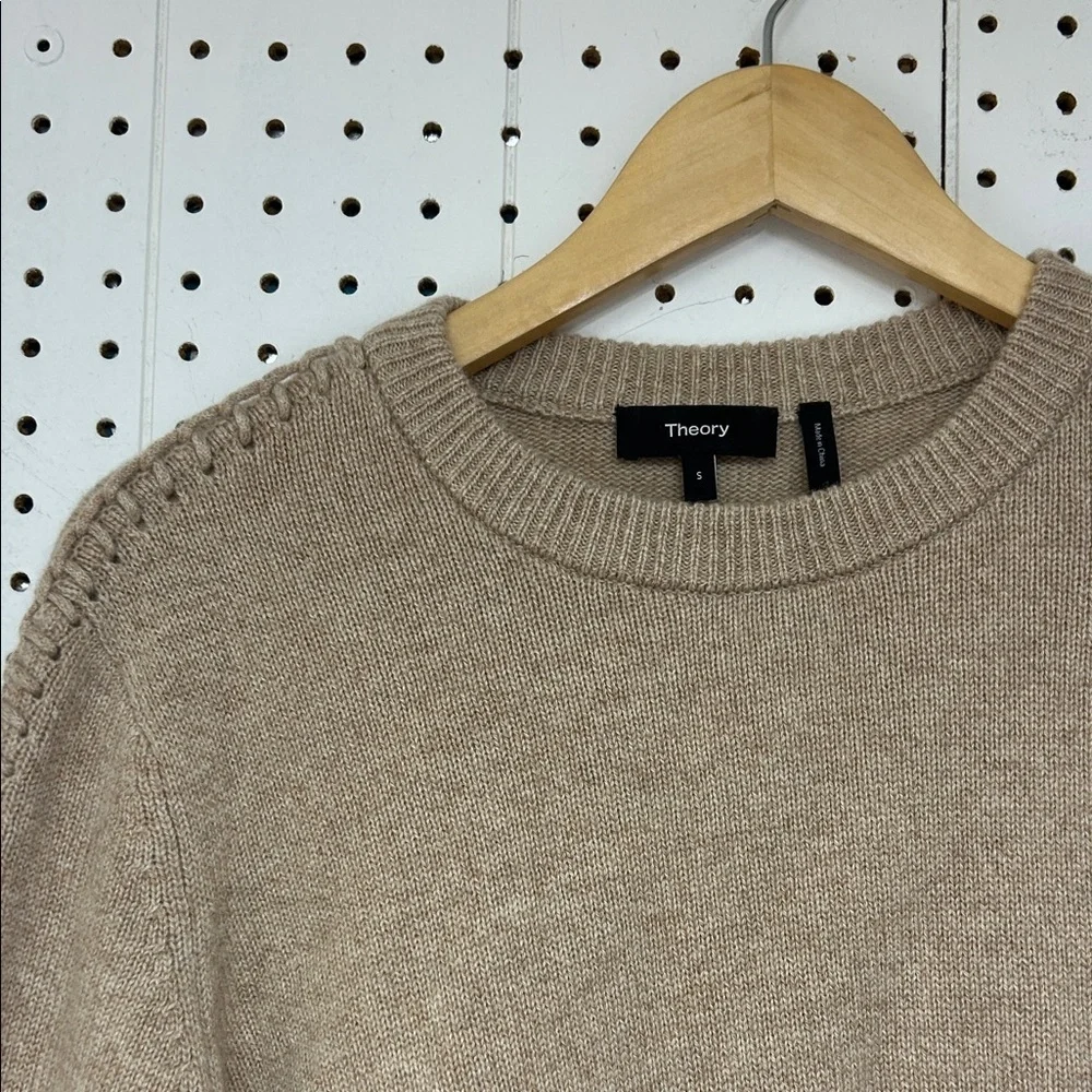 Theory Blanket Stitch  Crew Neck Sweater